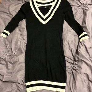 Collegiate Style Black/White Dress from Forever 21